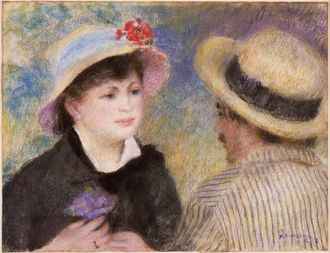 Paar im Boot (angeblich Aline Charigot und Renoir) von Pierre-Auguste Renoir