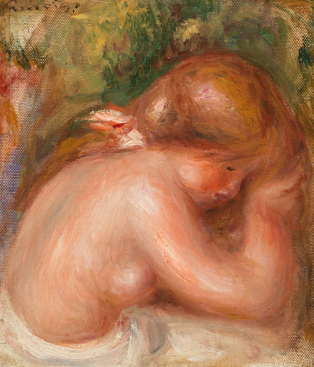 Nackter Torso eines jungen Mädchens von Pierre-Auguste Renoir