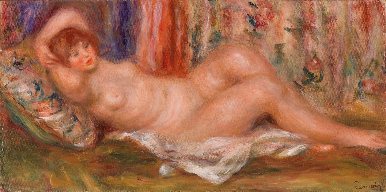 Liegender weiblicher Akt auf dem Rücken von Pierre-Auguste Renoir