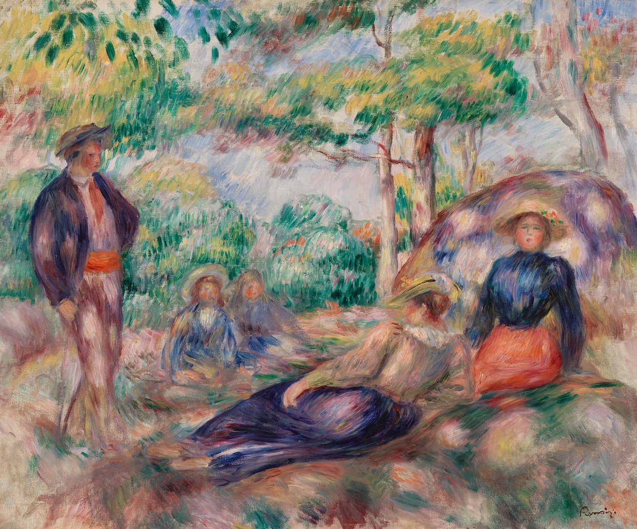 Rast im Gras von Pierre-Auguste Renoir