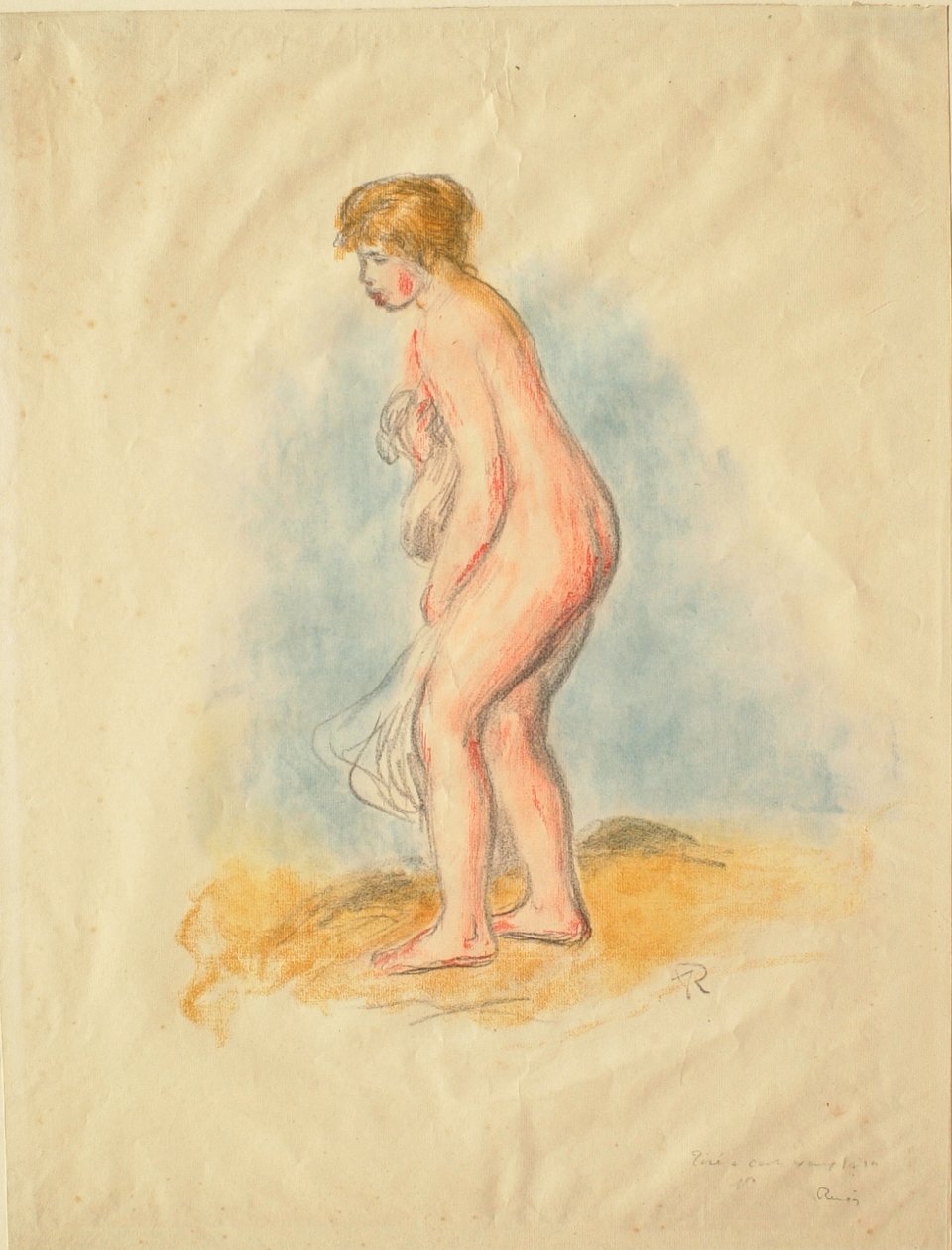 Stehende weibliche Badende von Pierre-Auguste Renoir