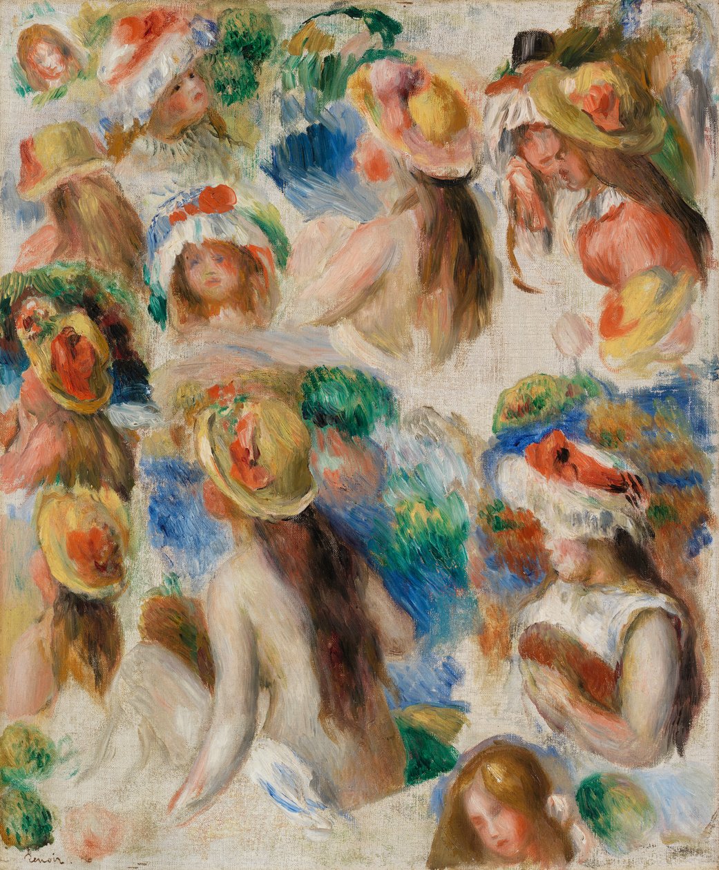 Studie von Köpfen von Pierre-Auguste Renoir