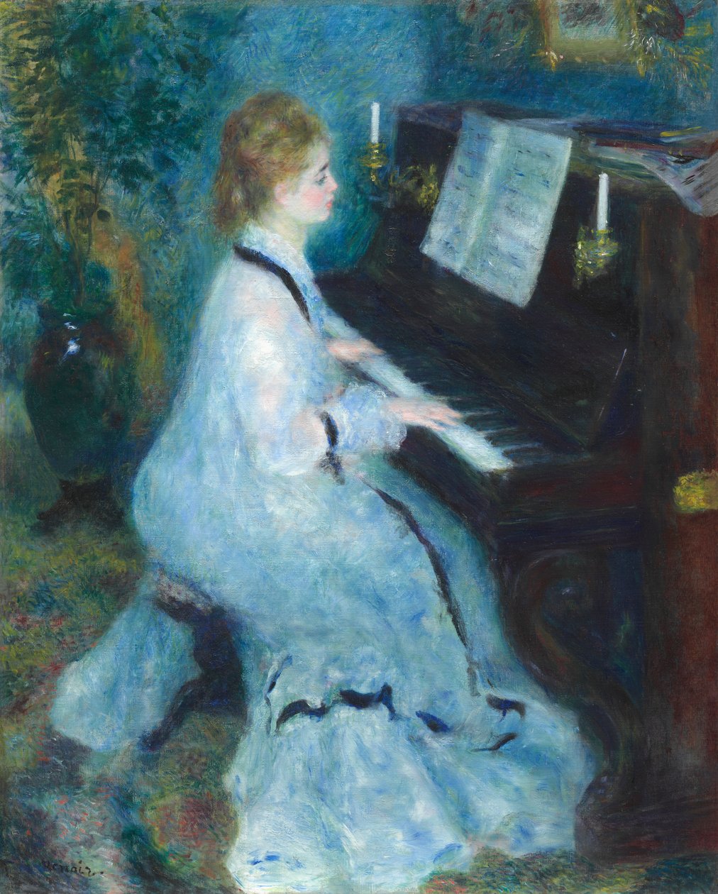 Frau am Klavier von Pierre-Auguste Renoir