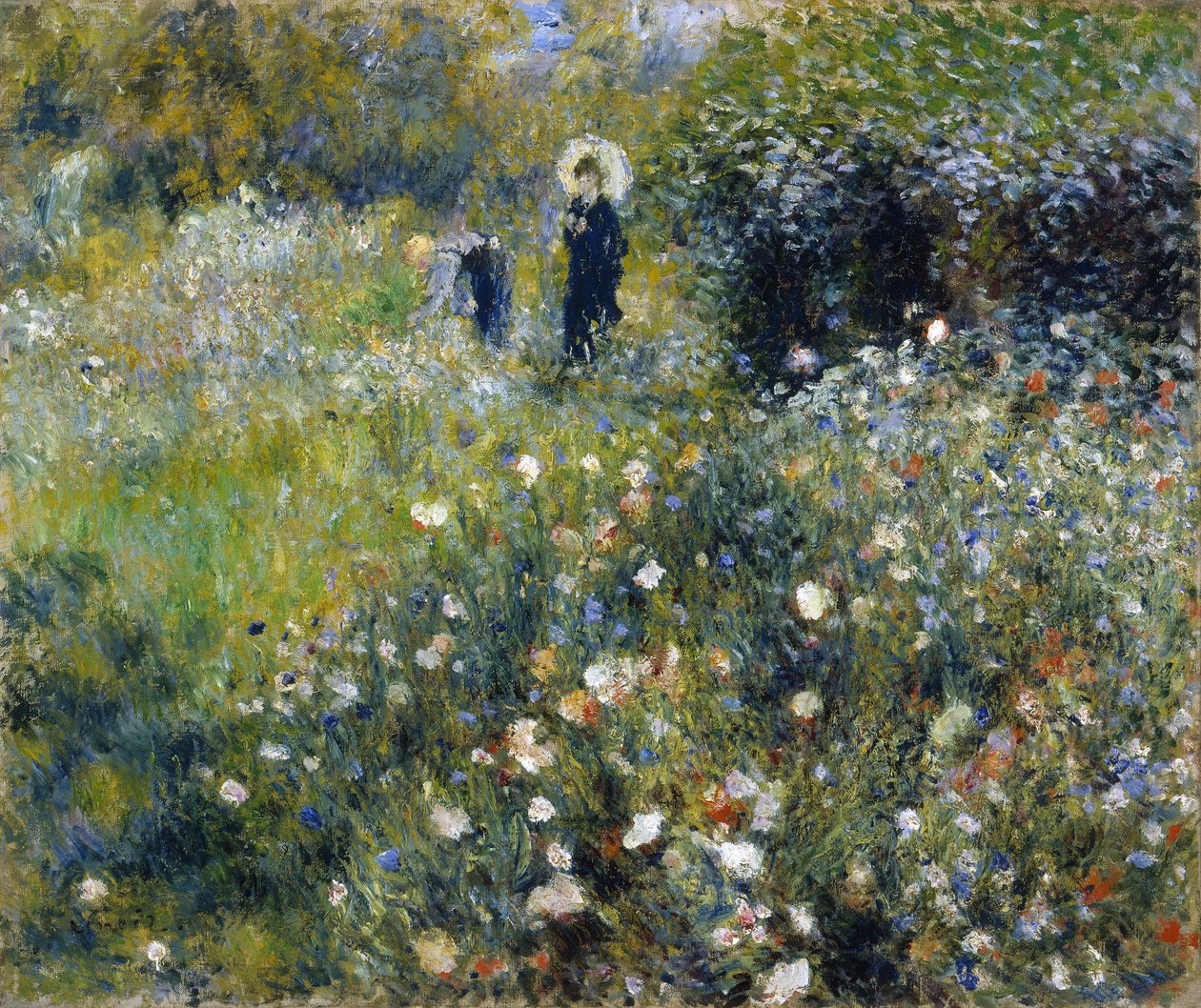 Frau mit Sonnenschirm im Garten von Pierre-Auguste Renoir