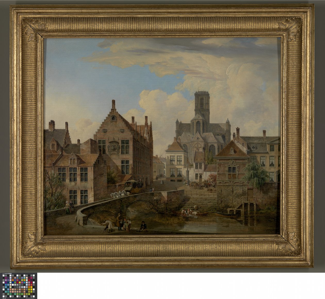 St.-Bavo-Kathedrale und der Reep-Kanal in Gent von Pierre François De Noter