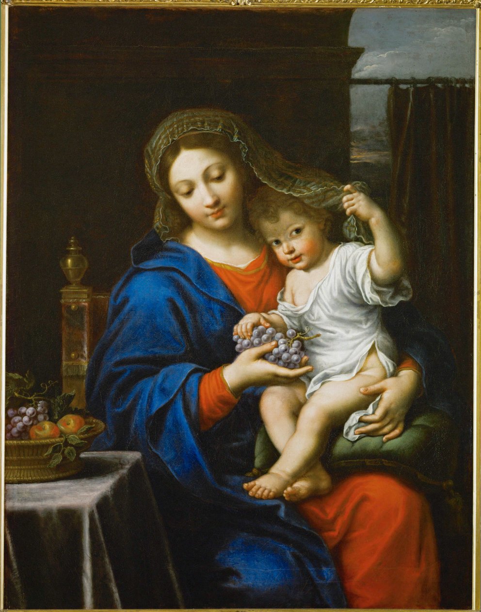 La vierge à la grappe von Pierre (follower of) Mignard