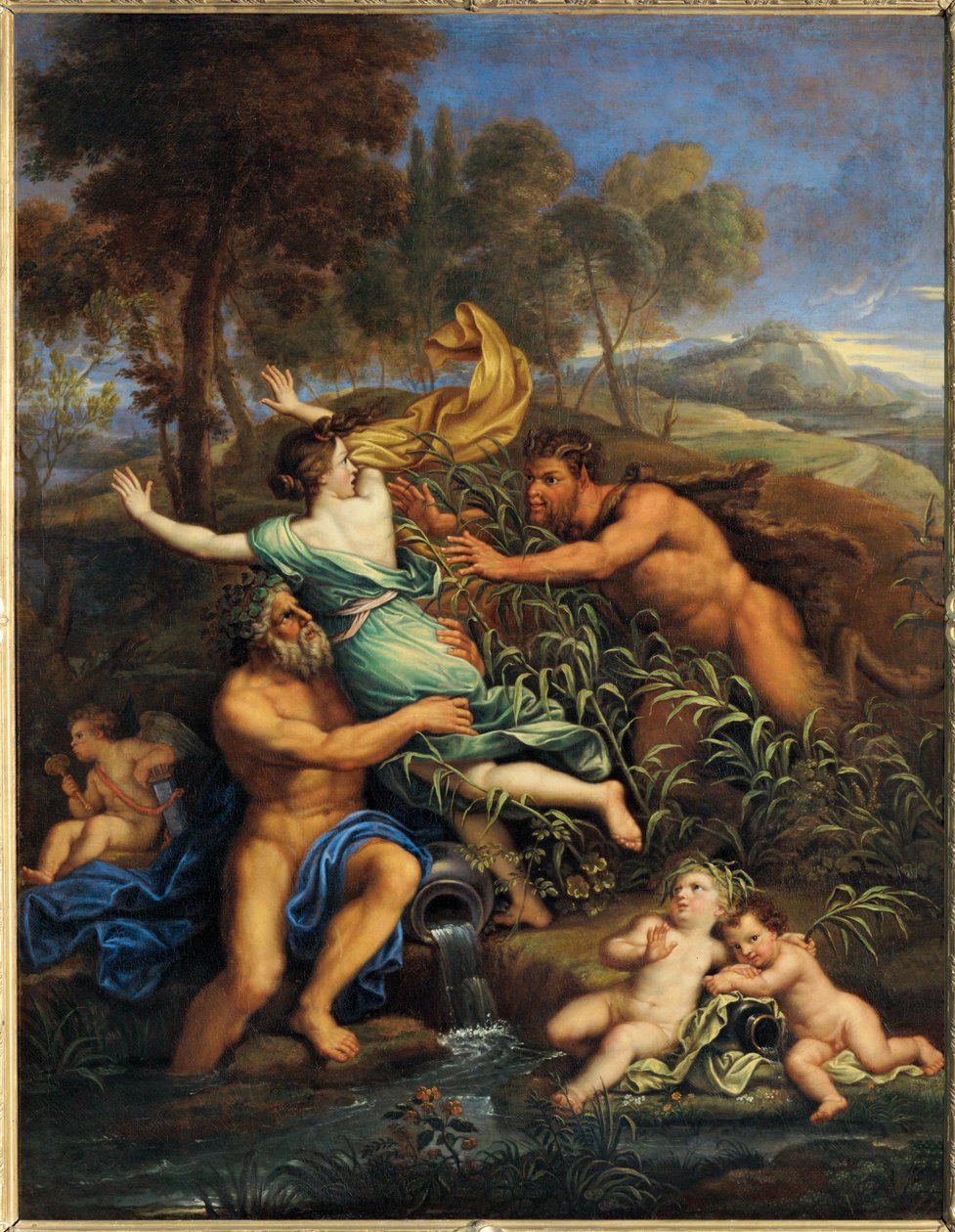 Pan und Syrinx von Pierre (follower of) Mignard