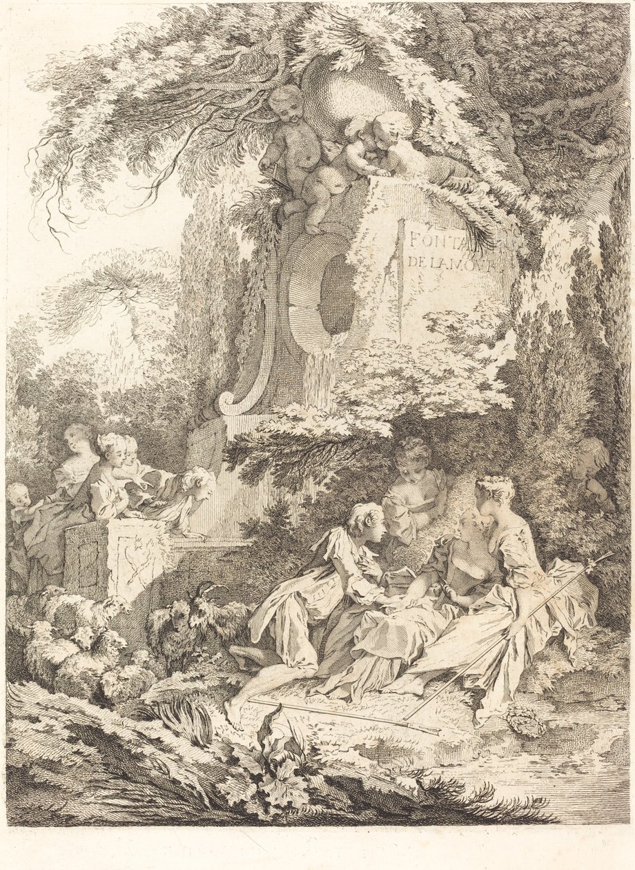 Der Brunnen der Liebe von Pierre Alexandre Aveline after François Boucher