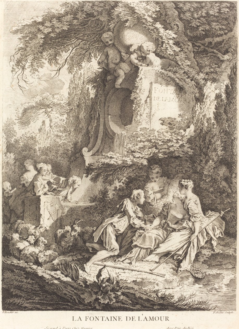 Der Brunnen der Liebe von Pierre Alexandre Aveline after François Boucher