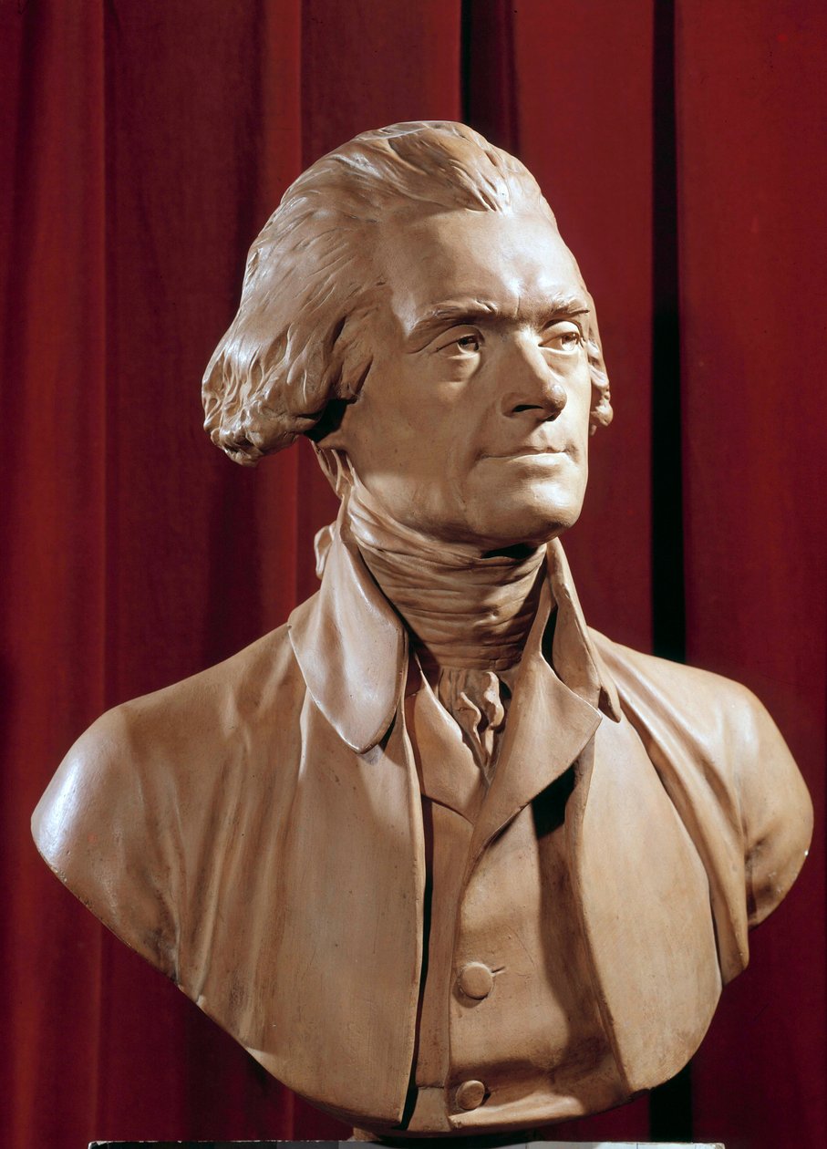 Büste von Thomas Jefferson (1742-1826), Präsident der Vereinigten Staaten von Pierre Alexandre Wille
