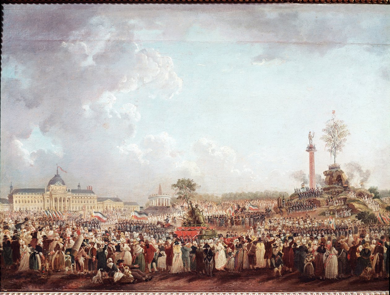 Fest des Höchsten Wesens auf dem Marsfeld (20 Prairial Jahr II - 8. Juni) von Pierre Antoine Demachy