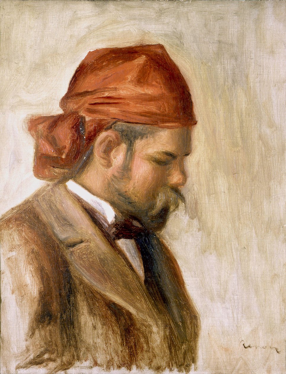 Ambroise Vollard mit rotem Bandana von Pierre Auguste Renoir