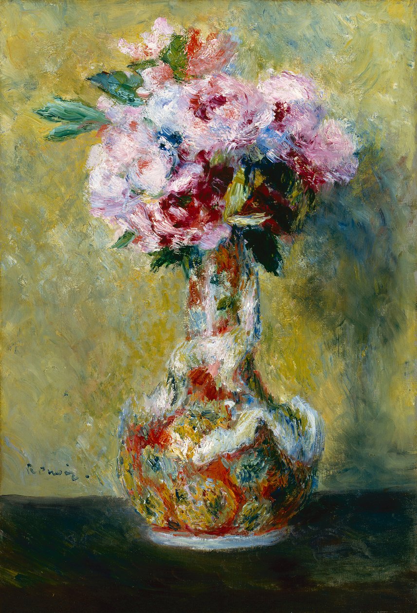 Blumenstrauß in einer japanischen Vase - Pierre Auguste Renoir, 1878 - Indianapolis Museum of Art, USA von Pierre Auguste Renoir