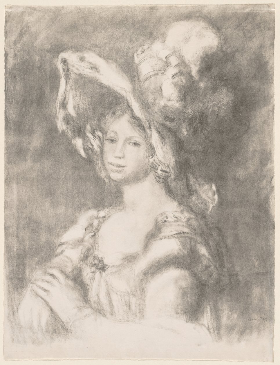 Büste eines jungen Mädchens (Mlle. Dieterle) von Pierre Auguste Renoir