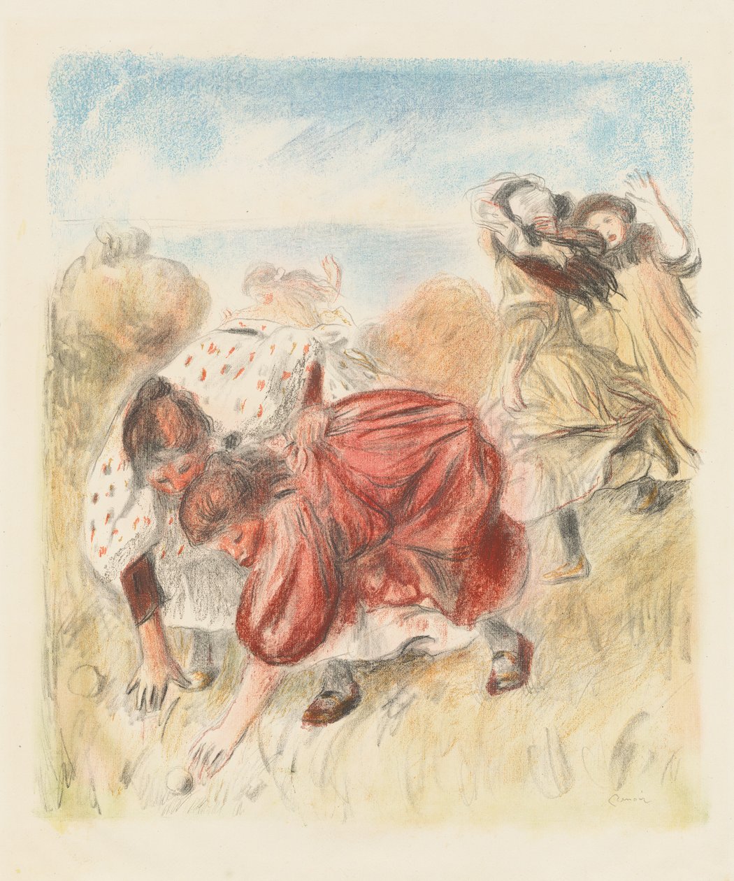 Kinder spielen Ball, 1900 von Pierre Auguste Renoir