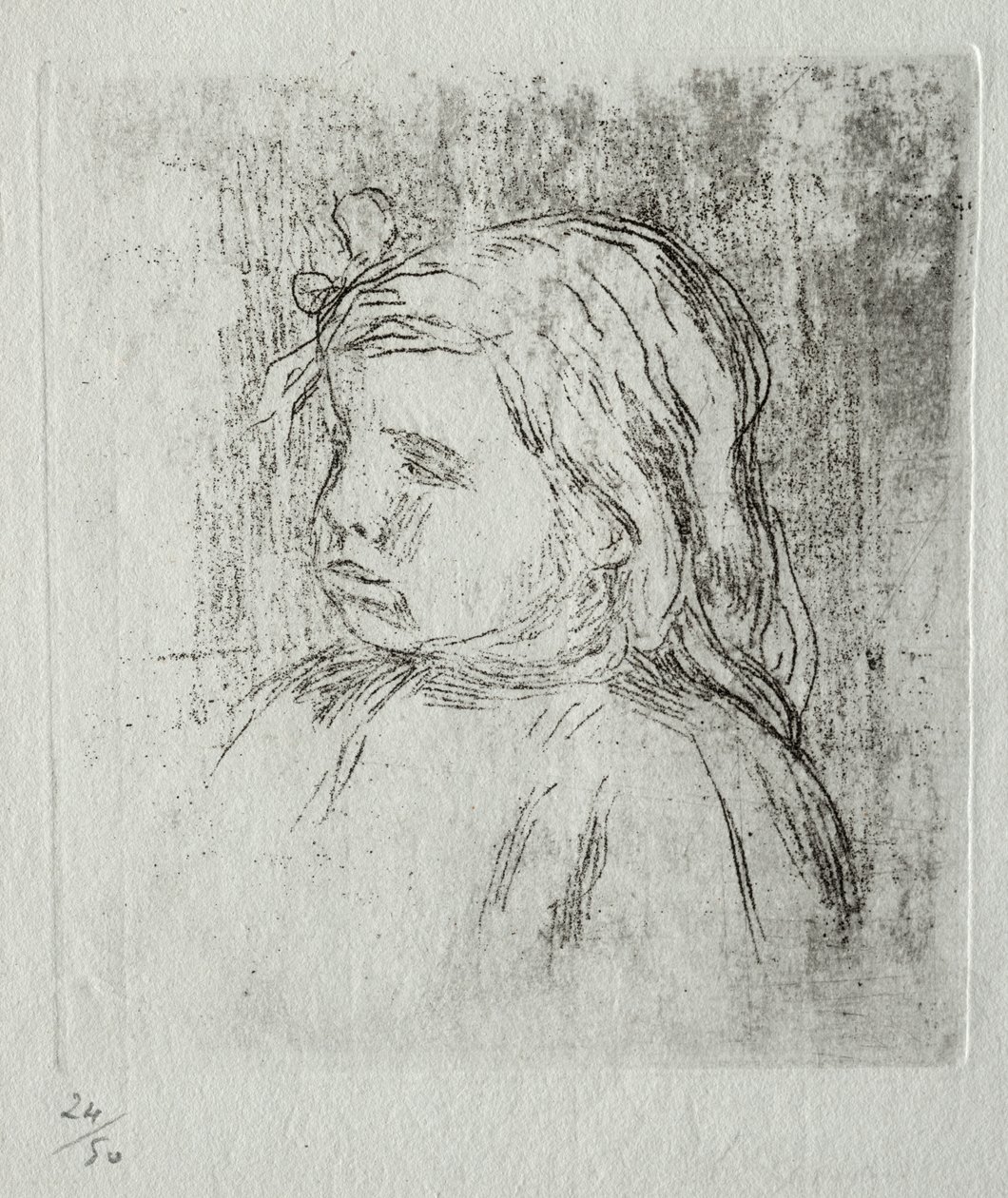 Claude Renoir, drei Viertel nach links von Pierre Auguste Renoir