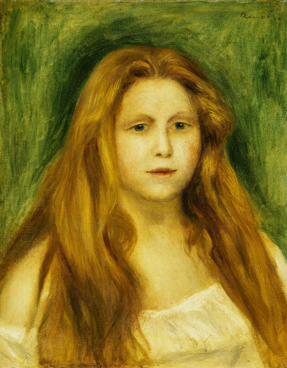 Kopf eines Mädchens, 1888 von Pierre Auguste Renoir