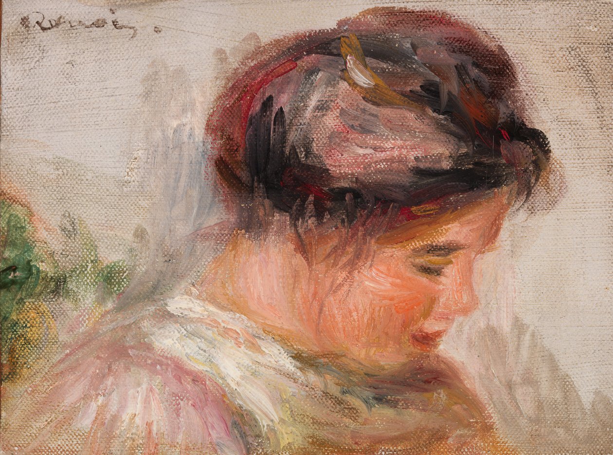 Kopf eines jungen Mädchens von Pierre Auguste Renoir