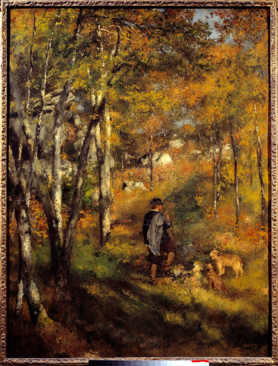 Jules Lecoeur und seine Hunde im Wald von Fontainebleau. Gemälde von Pierre Auguste Renoir (1841-1919) von Pierre Auguste Renoir