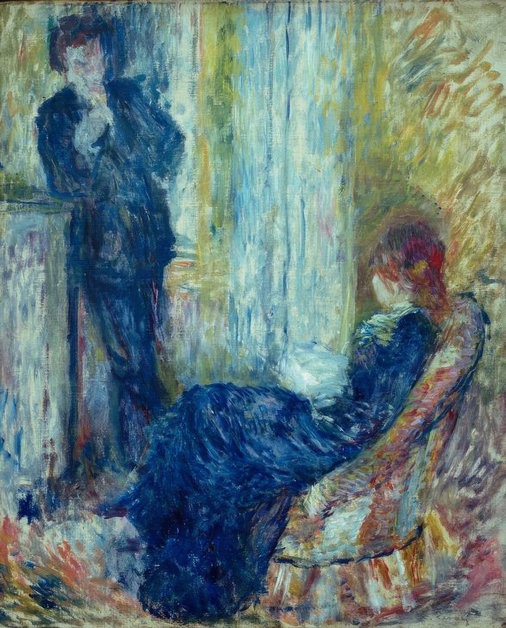 Das Gespräch. Riviere und Margot. Am Kamin von Pierre Auguste Renoir