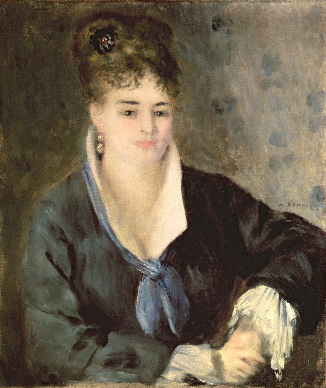Dame in Schwarz, ca. 1876 von Pierre Auguste Renoir