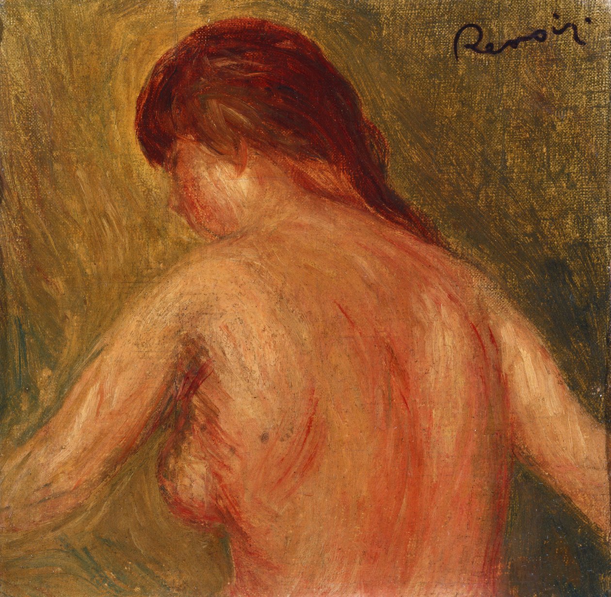 Weiblicher Akt von hinten von Pierre-Auguste Renoir