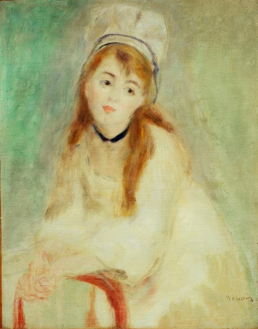 Porträt einer jungen Frau. Symphonie in Weiß von Pierre Auguste Renoir