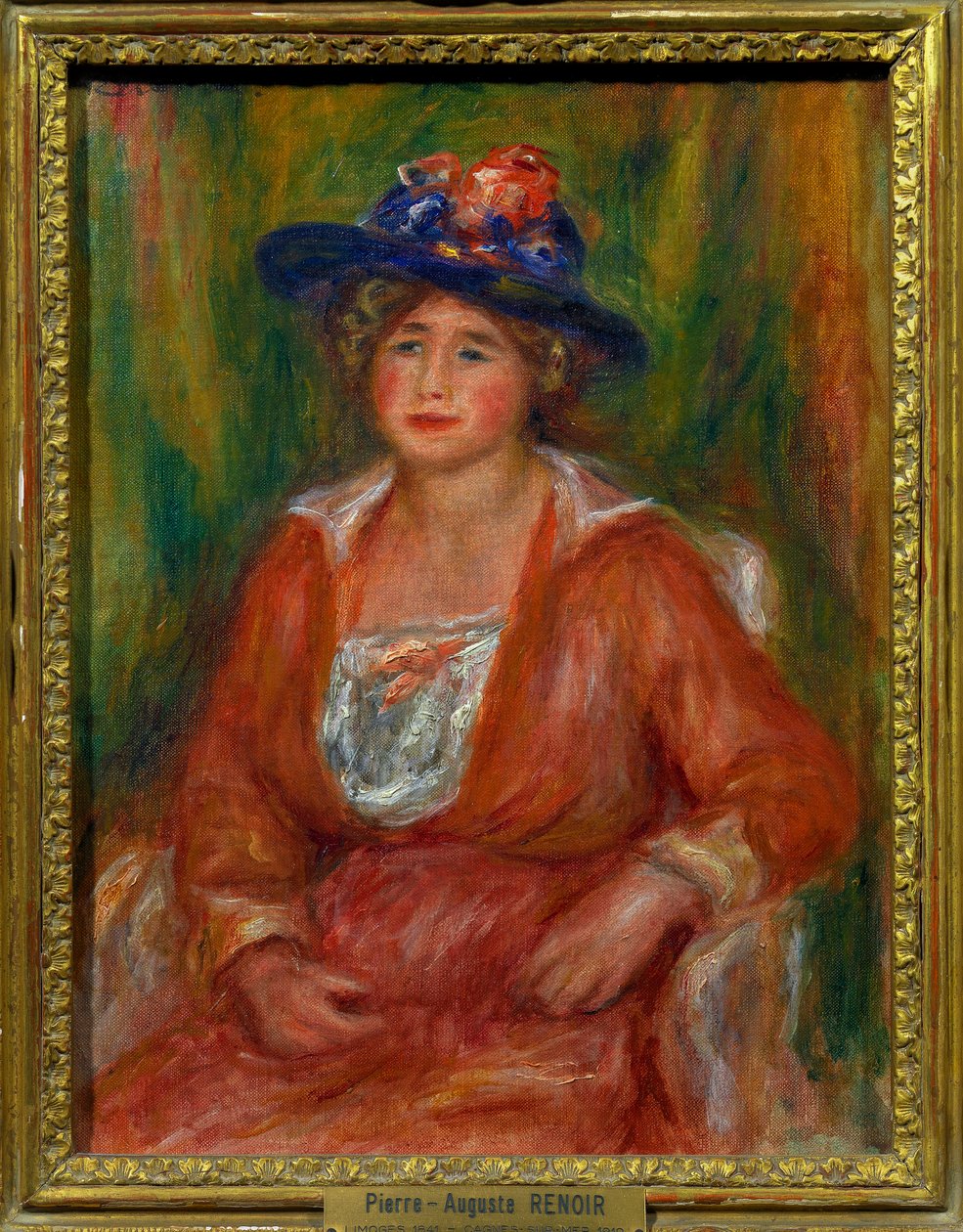 Porträt einer sitzenden Frau. Gemälde von Pierre Auguste Renoir (1841-1919) Paris, Louvre-Museum von Pierre Auguste Renoir