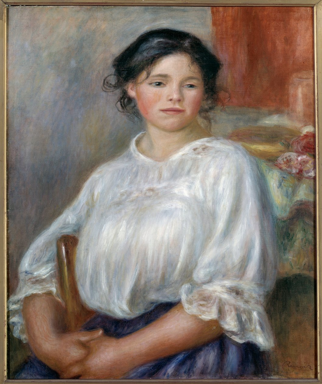 Sitzendes junges Mädchen von Pierre Auguste Renoir
