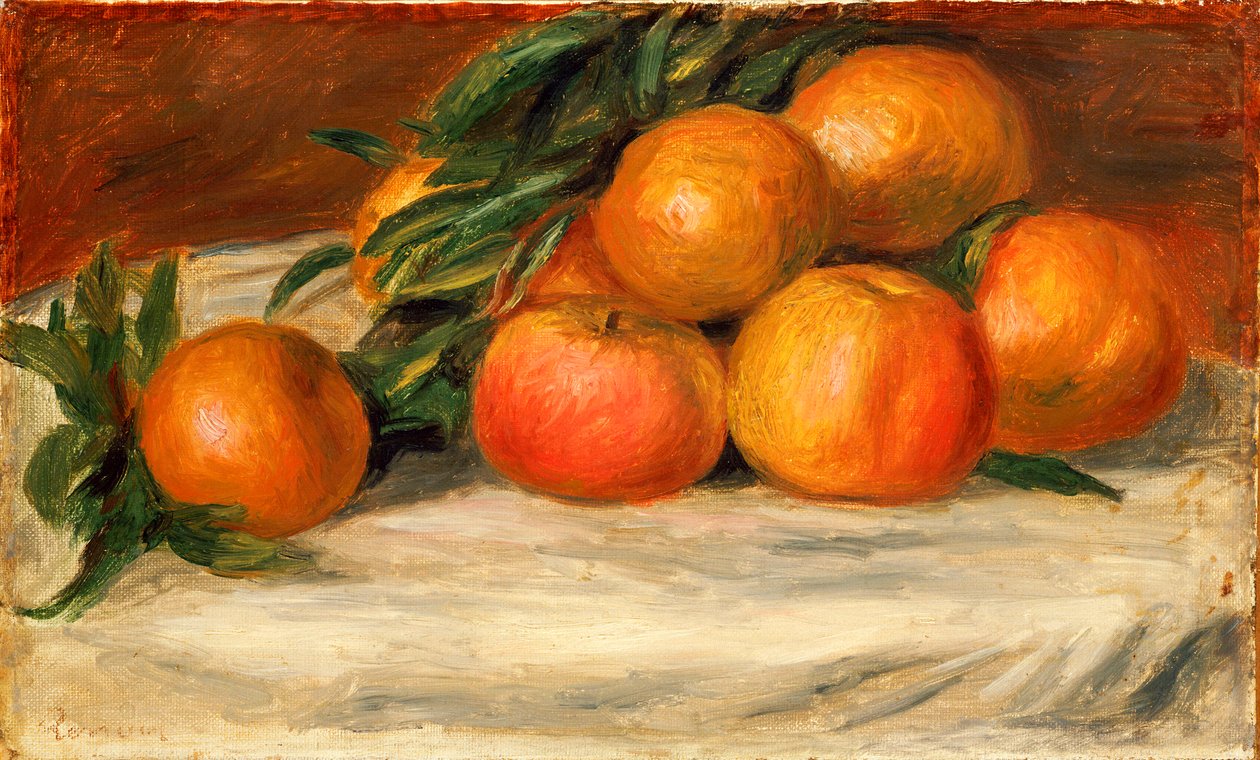 Stillleben mit Äpfeln und Orangen von Pierre Auguste Renoir