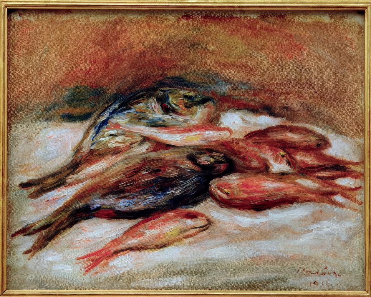 Stilleben mit Fischen von Pierre-Auguste Renoir