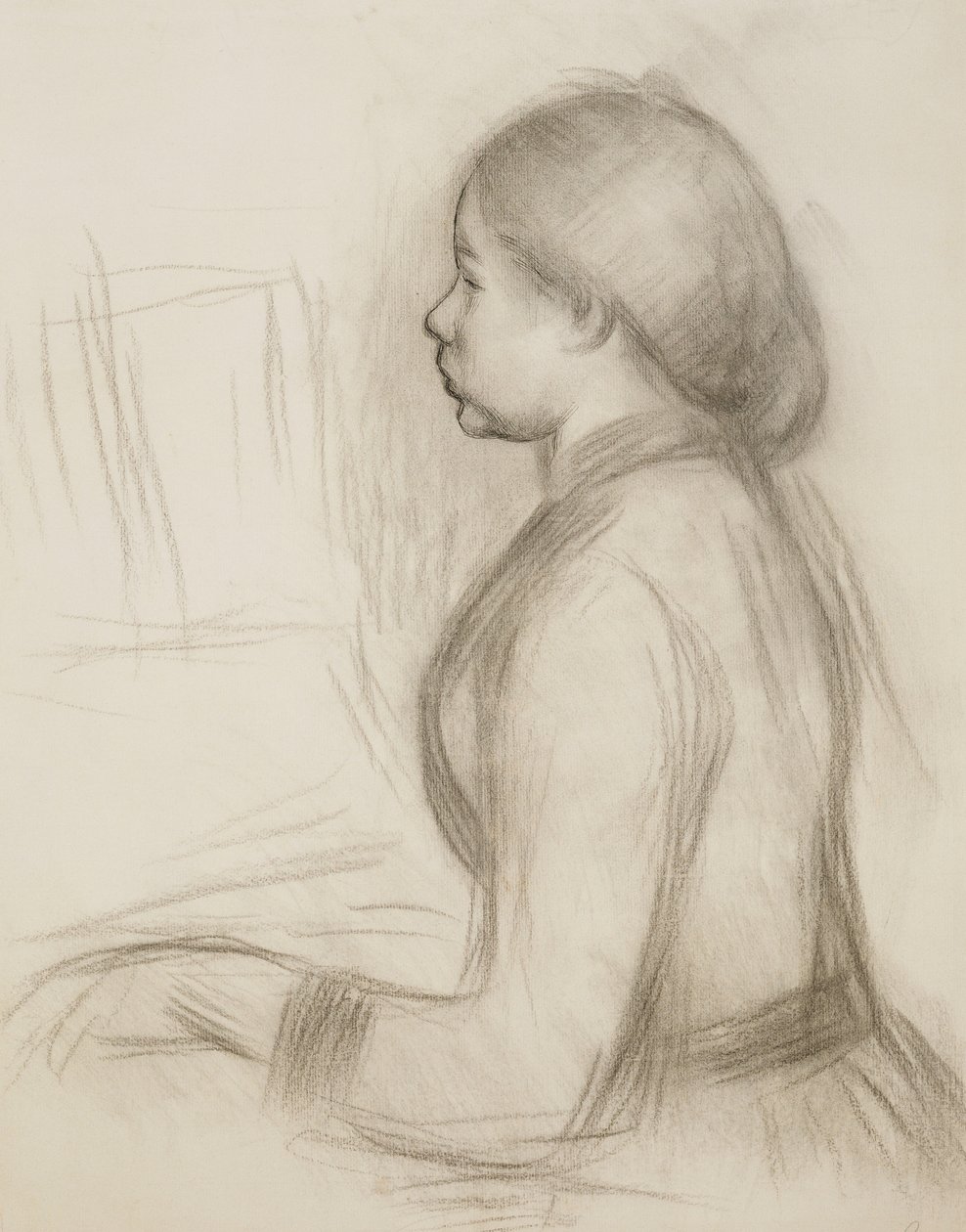 Studie eines jungen Mädchens am Klavier von Pierre Auguste Renoir