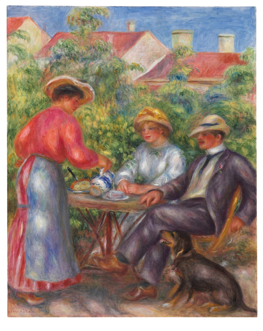 Die Tasse Tee, oder Der Garten, ca. 1906-07 von Pierre Auguste Renoir