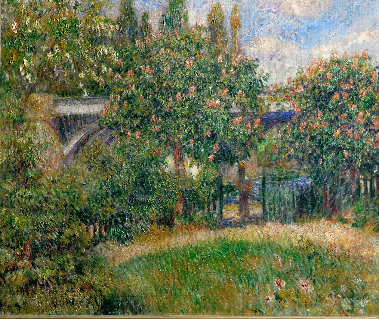 Die Eisenbahnbrücke bei Chato von Pierre Auguste Renoir