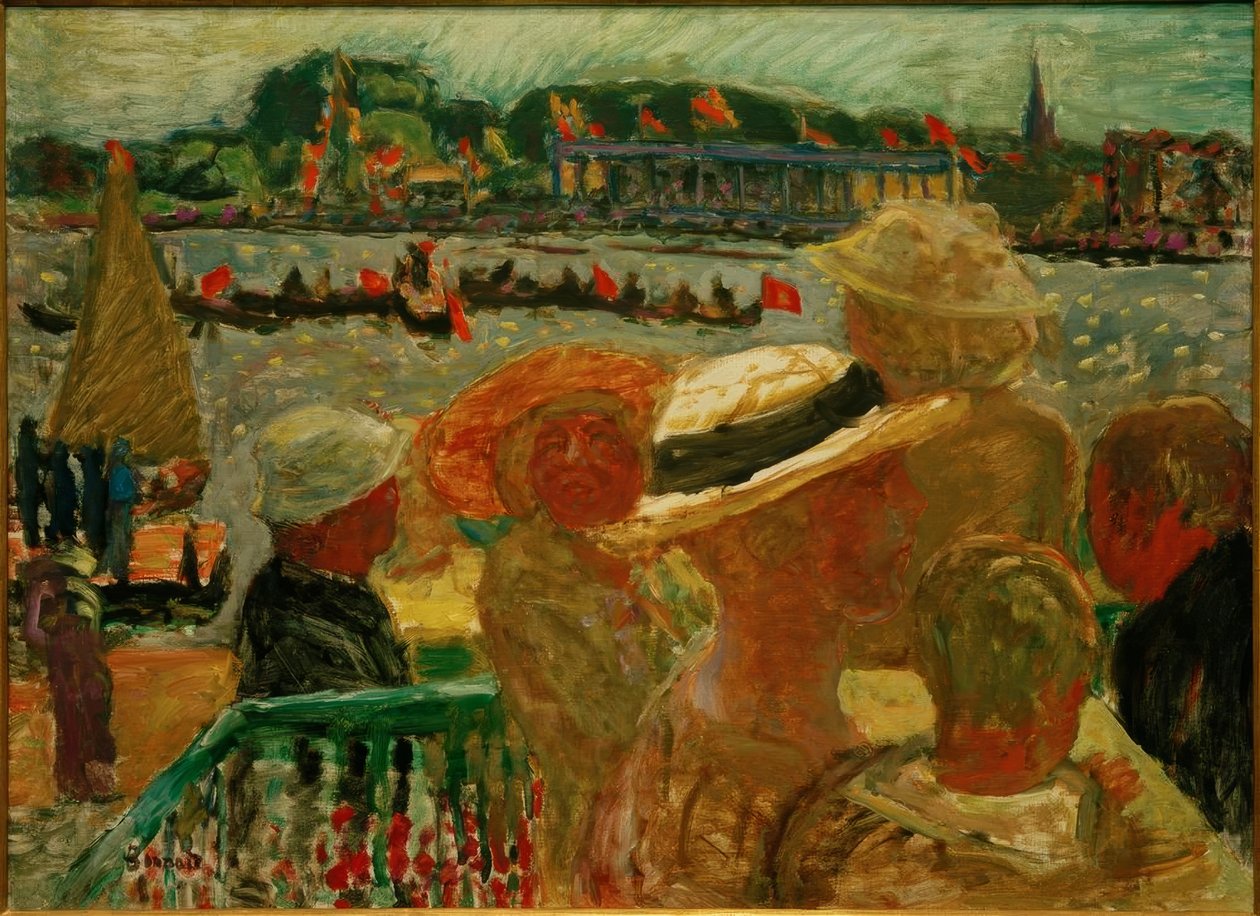 Blick vom Uhlenhorster Fährhaus auf die Außenalster mit St. Johannis von Pierre Bonnard