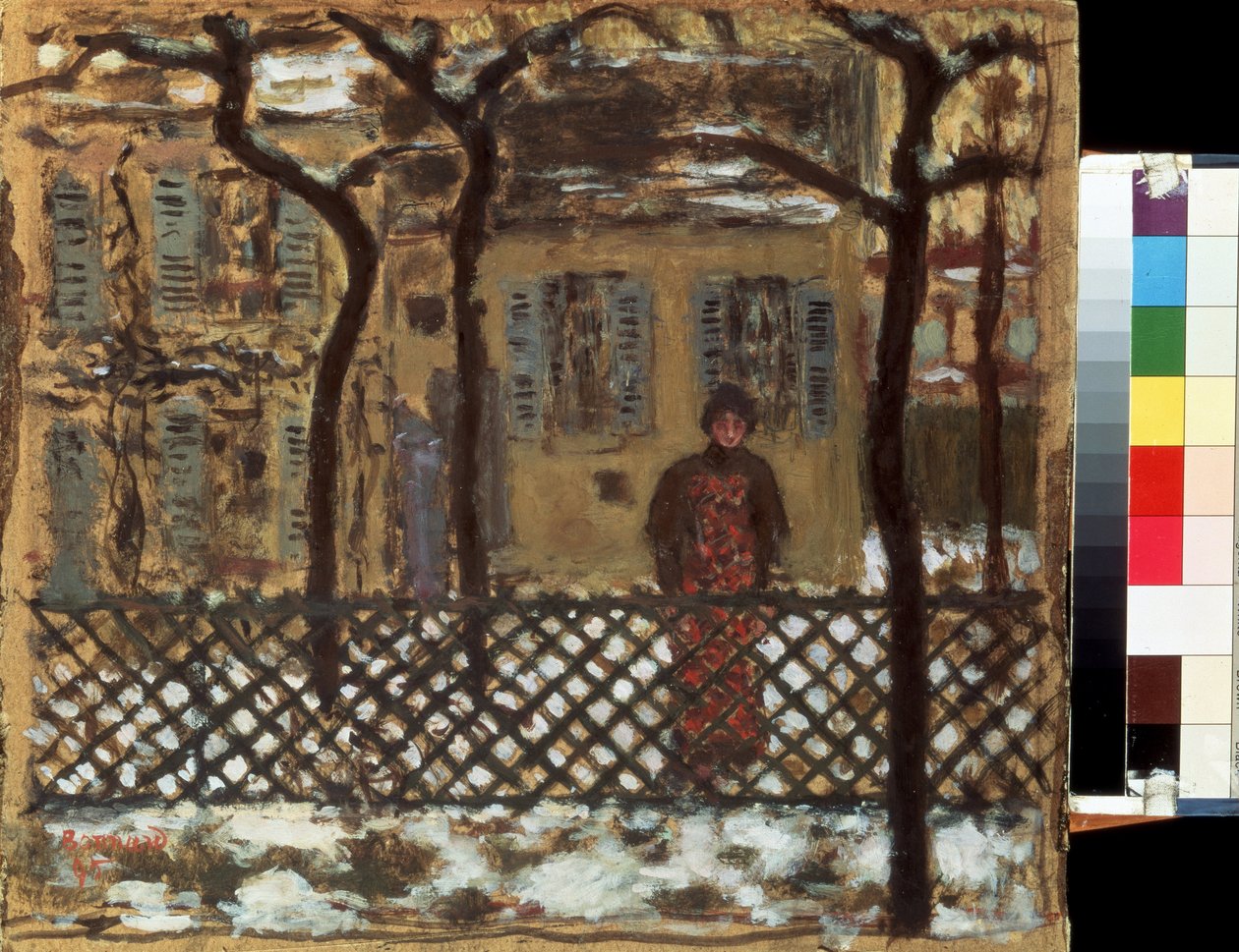 Hinter dem Zaun von Pierre Bonnard