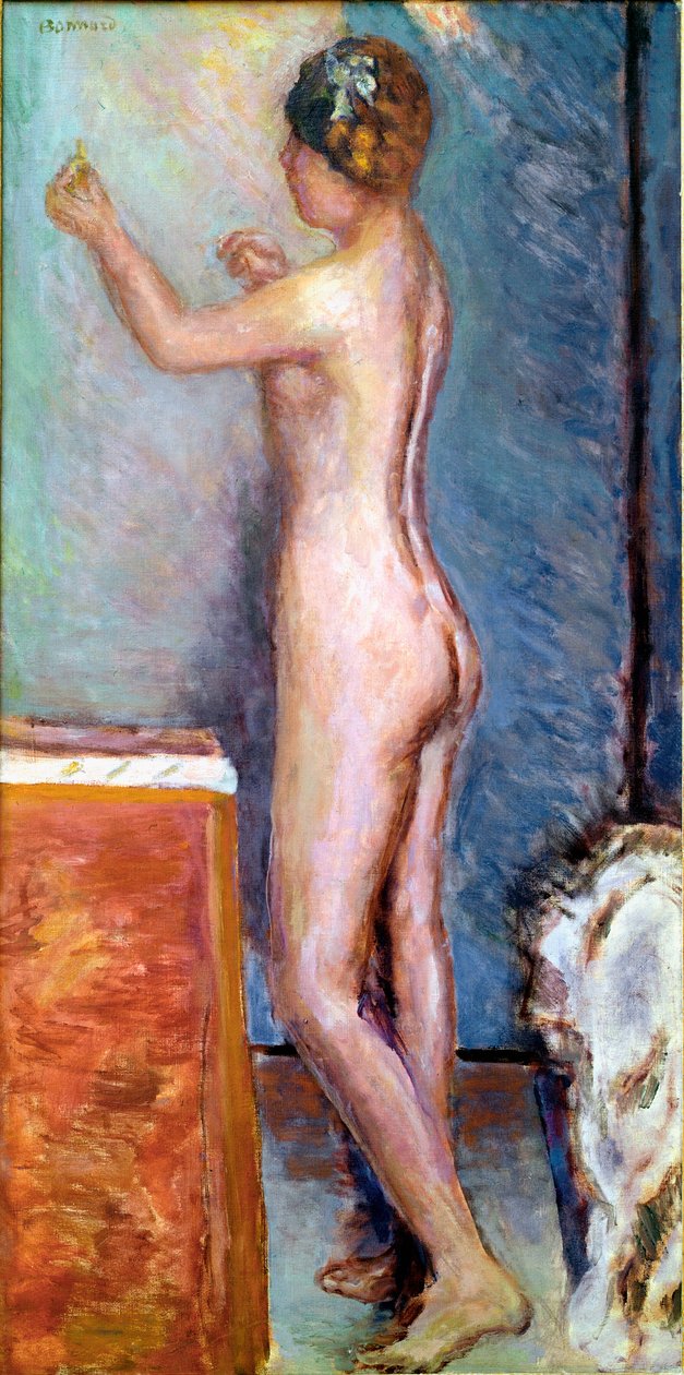 Akt auf blauem Hintergrund von Pierre Bonnard