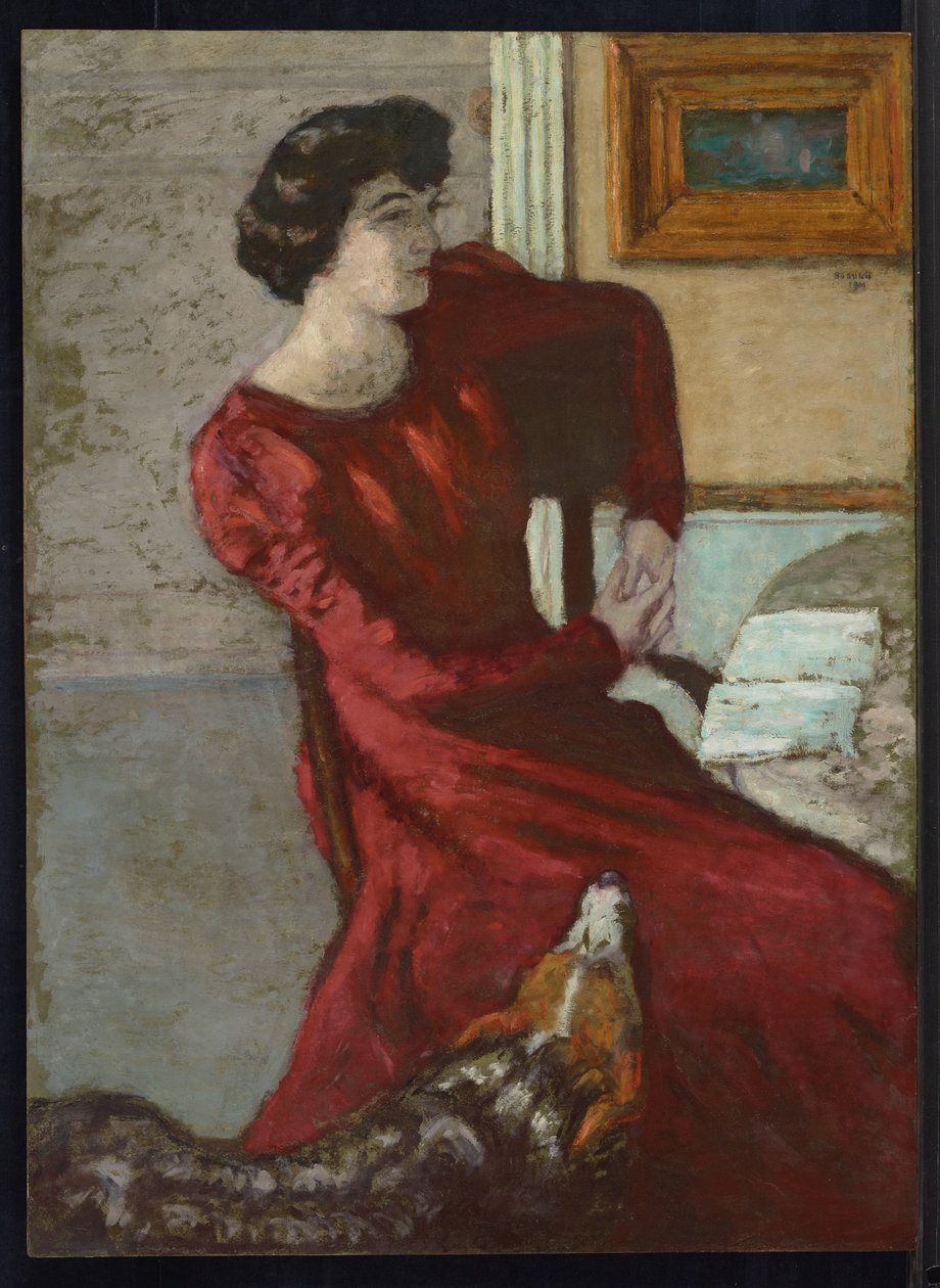 Porträt von Madame Hessel, oder die Frau in Rot, 1901 von Pierre Bonnard