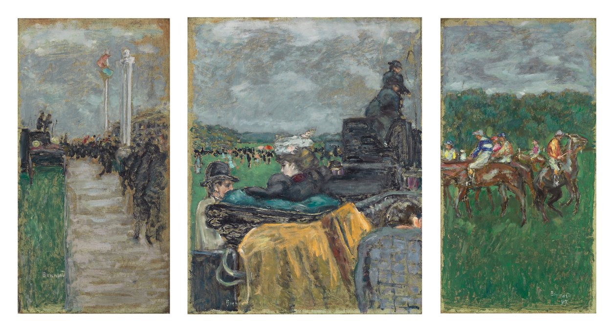 Die Rennen in Longchamp; Les Courses à Longchamp von Pierre Bonnard