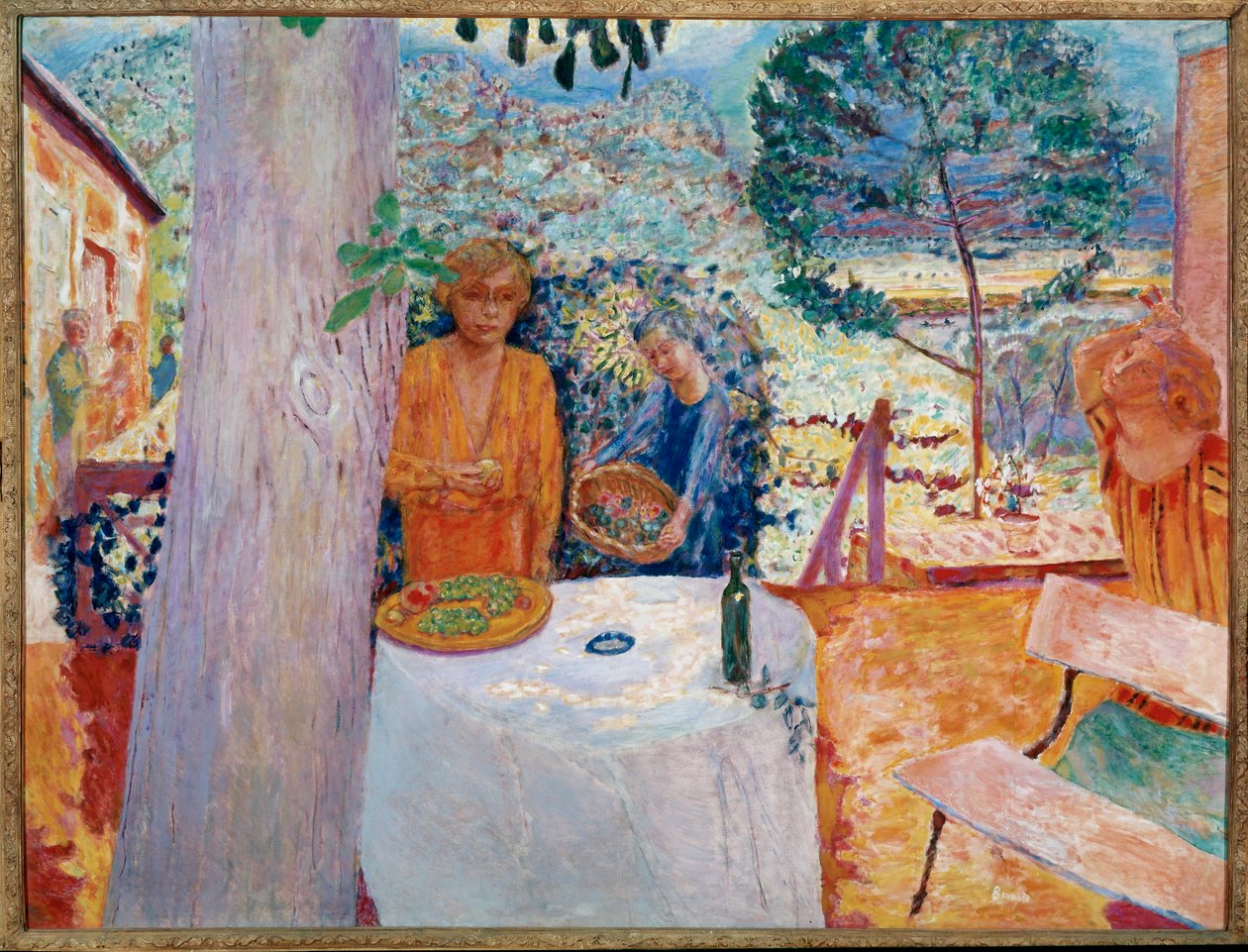 Die Terrasse in Vernon von Pierre Bonnard