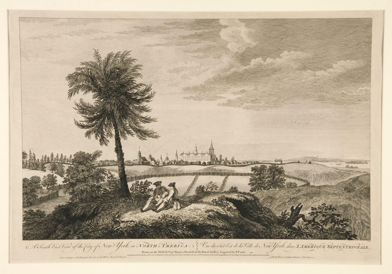 Eine Südostansicht der Stadt New York in Nordamerika von Pierre Charles Canot