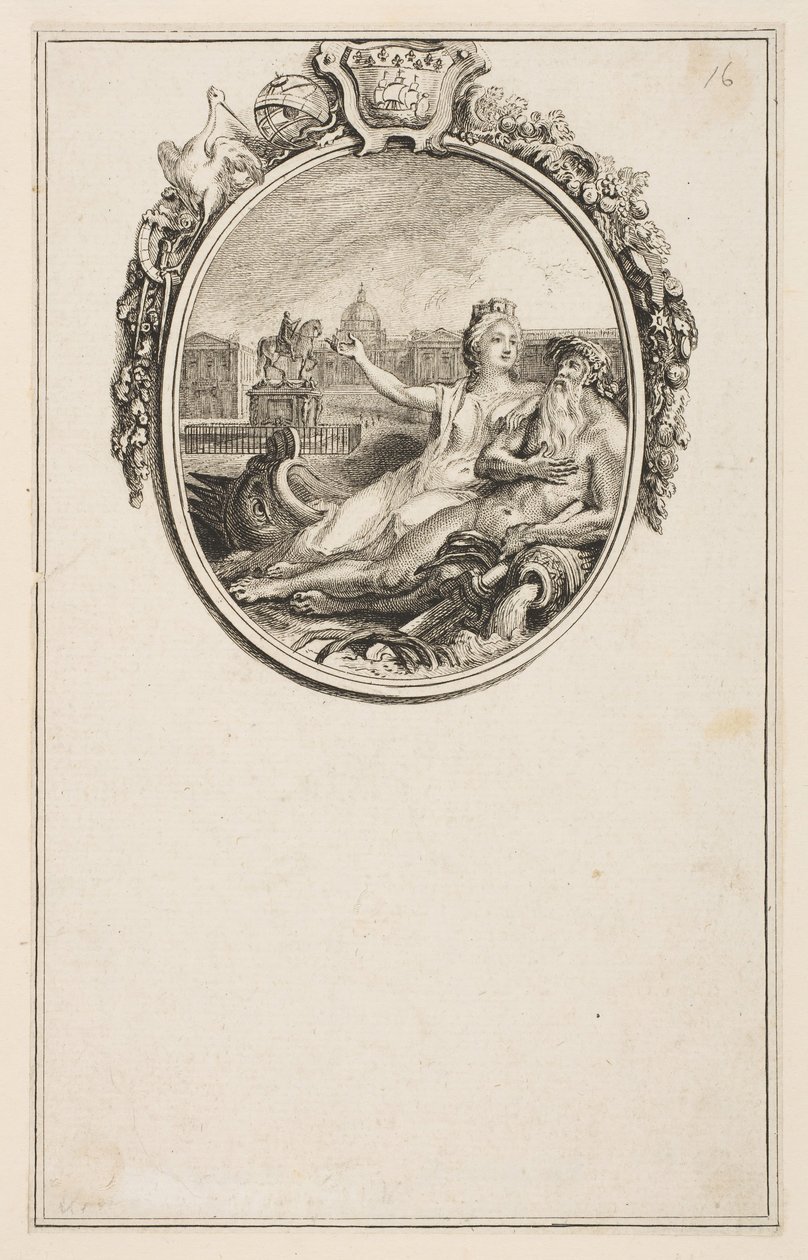 Einweihung der Reiterstatue von Ludwig XV. von Pierre Chenu