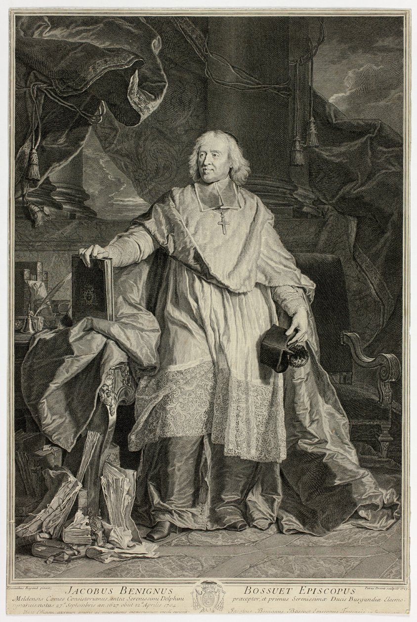 Porträt von Jacques Bénigne Bossuet, Bischof von Meaux von Pierre Drevet
