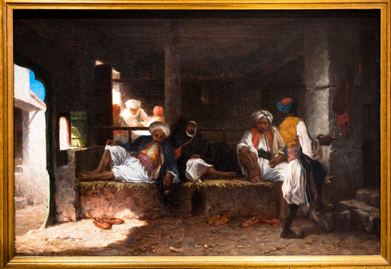 Café in Constantine von Pierre Edmond Alexandre Hedouin