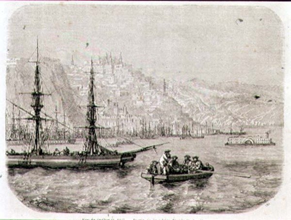 Ansicht von Quebec in den 1860er Jahren, graviert von Laly (Stich) von Pierre Eugene (after) Grandsire