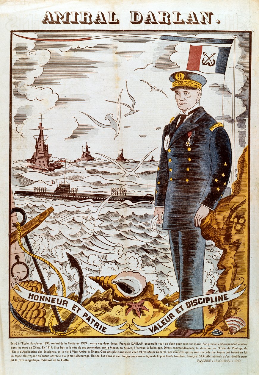 Admiral François Darlan, Kommandant der französischen Marine von Pierre Falke