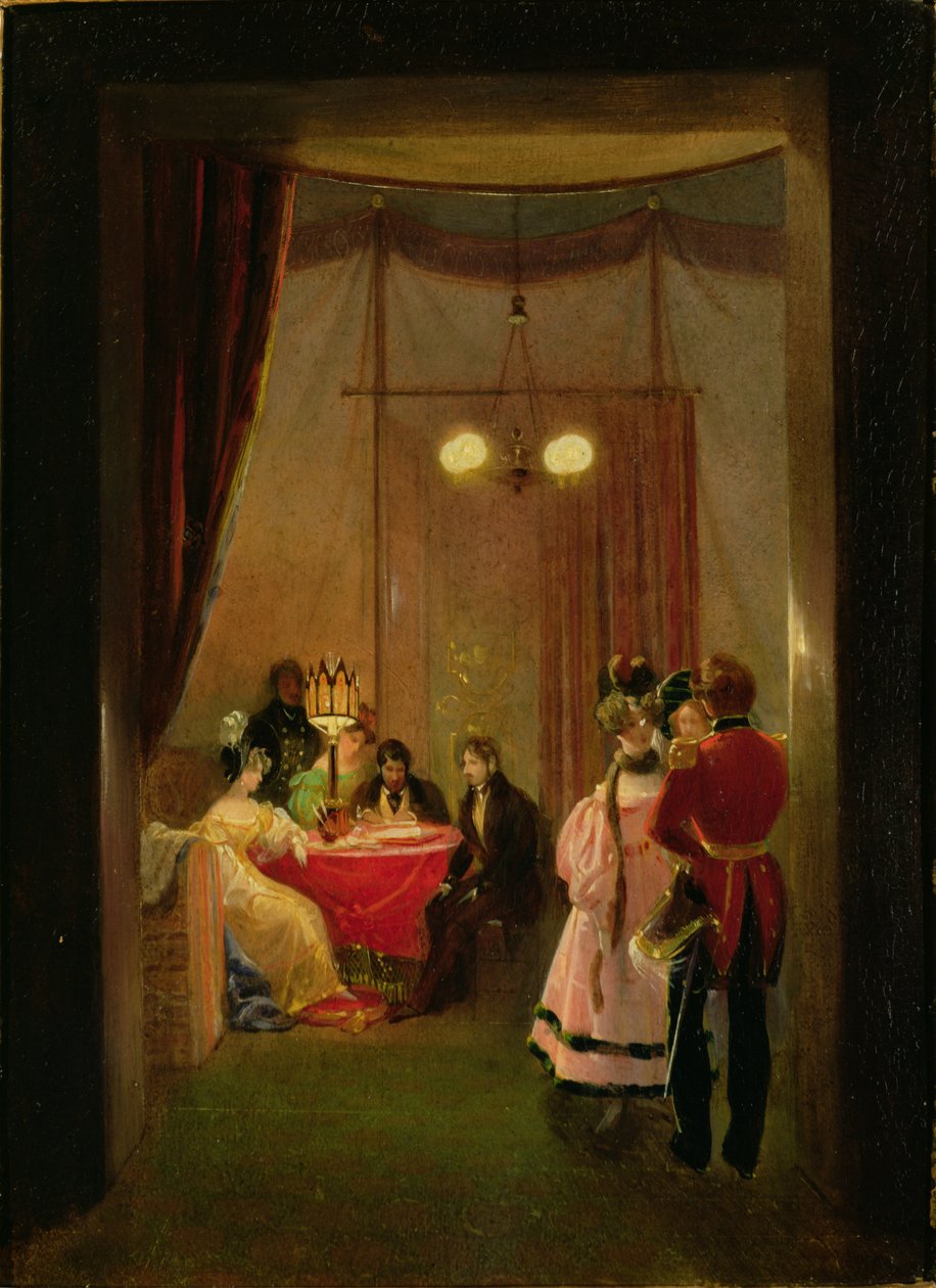 Der Salon von Hortense de Beauharnais (1783-1837) in Rom von Pierre Felix Cottrau