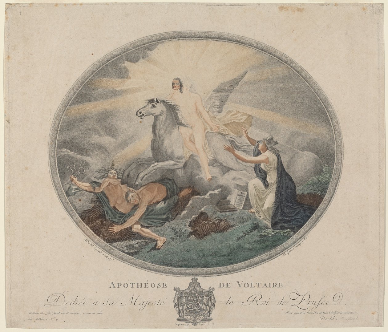 Apotheose von Voltaire von Pierre François Legrand, after Robert Guillaume Dardel