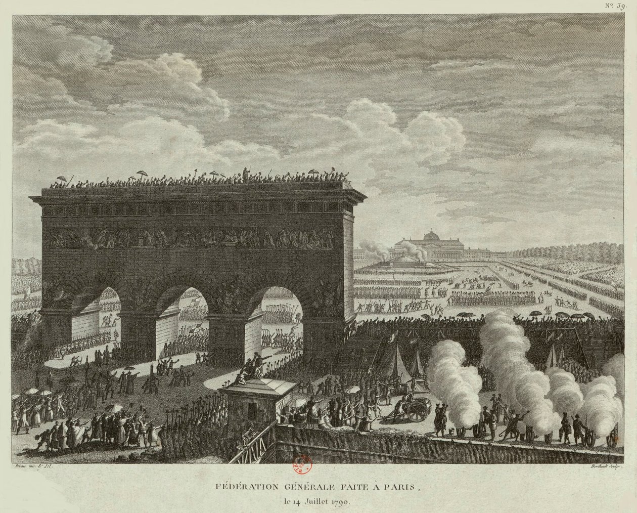 Allgemeine Föderation in Paris am 14. Juli 1790 von Pierre Gabriel Berthault