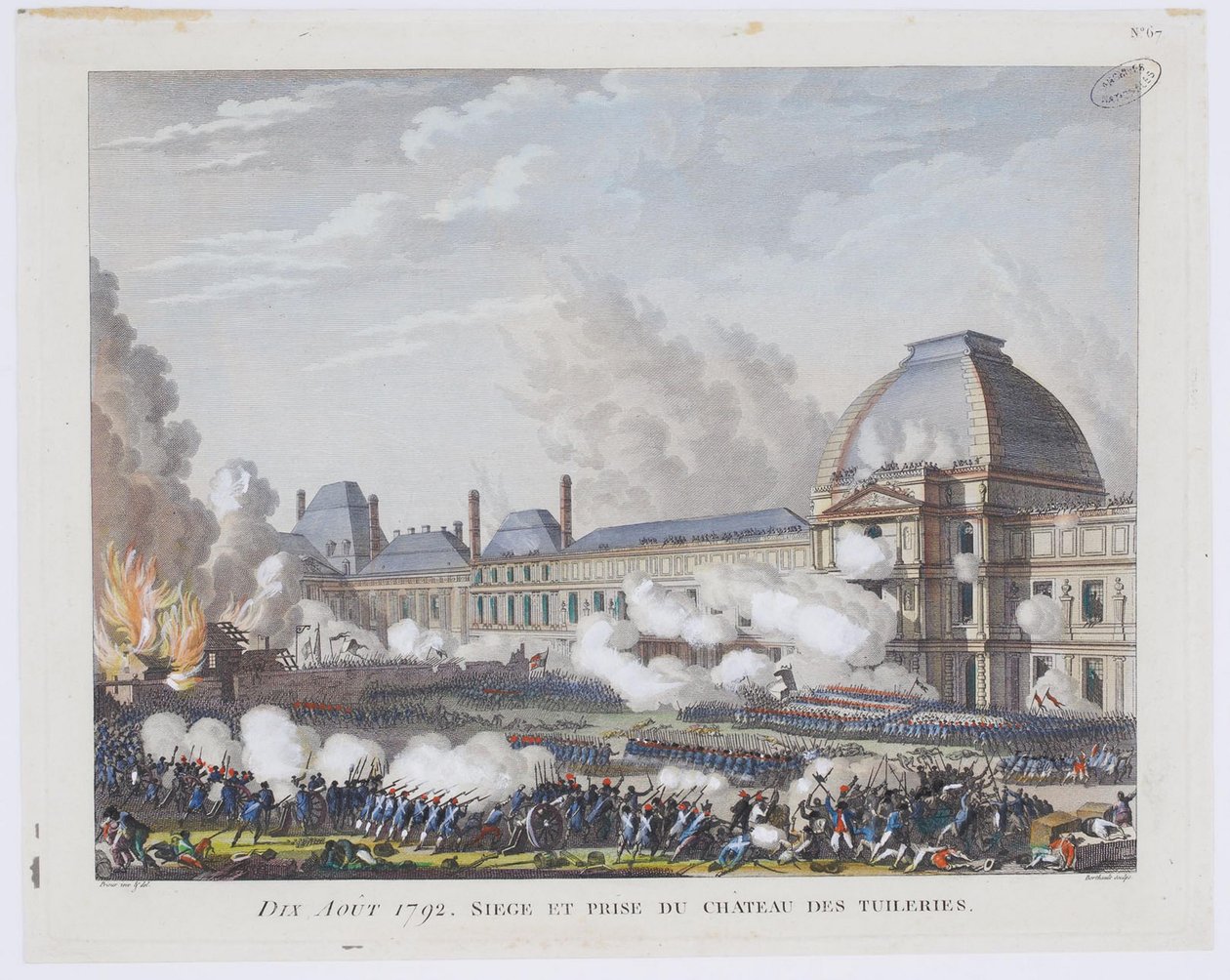 Der Sturm auf den Tuilerienpalast am 10. August 1792, ca. 1800 von Pierre Gabriel Berthault